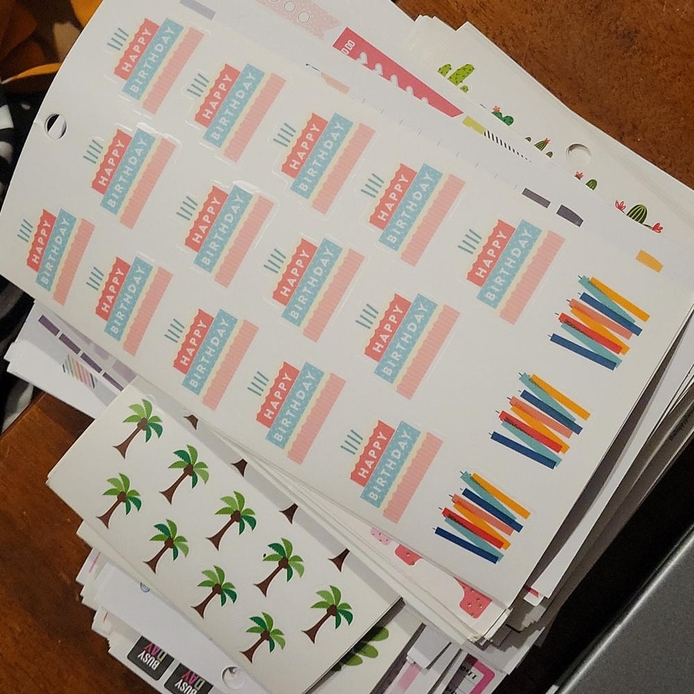 276 Happy Planner sticker sheets (166 brand new)
